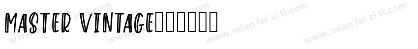master vintage字体转换